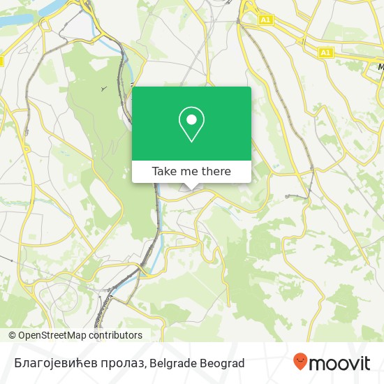 Благојевићев пролаз map