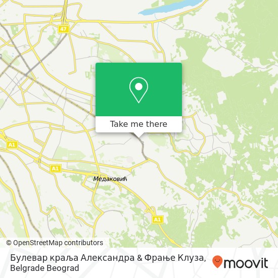 Булевар краља Александра & Фрање Клуза map