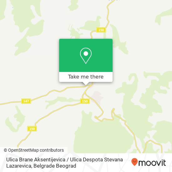 Ulica Brane Aksentijevica / Ulica Despota Stevana Lazarevica map