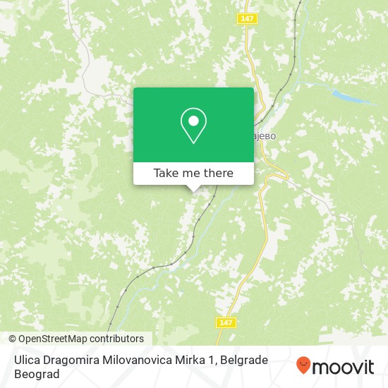 Ulica Dragomira Milovanovica Mirka 1 map