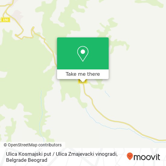 Ulica Kosmajski put / Ulica Zmajevacki vinogradi map