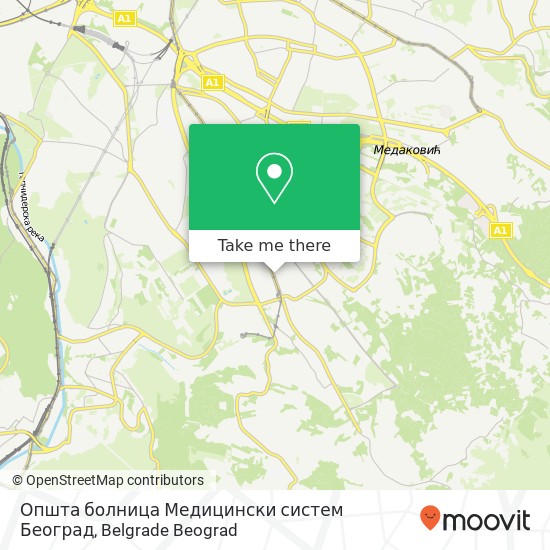 Општа болница Медицински систем Београд map