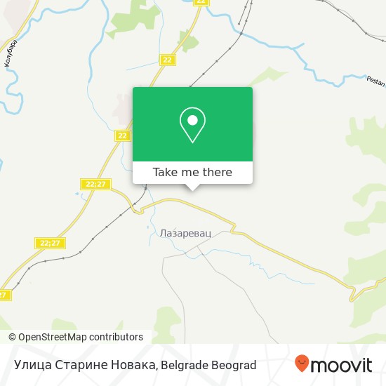 Улица Старине Новака map