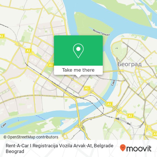 Rent-A-Car I Registracija Vozila Arvak-At map