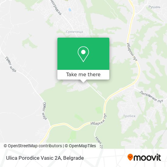 Ulica Porodice Vasic 2A map