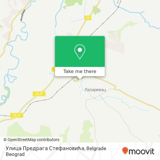 Улица Предрага Стефановића map