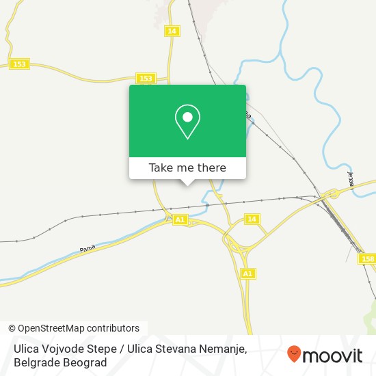 Ulica Vojvode Stepe / Ulica Stevana Nemanje map