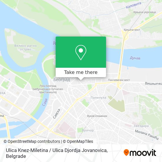 Ulica Knez-Miletina / Ulica Djordja Jovanovica map