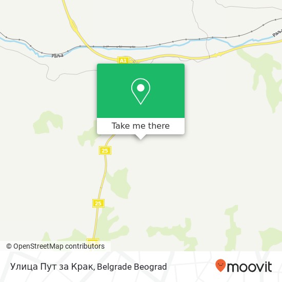 Улица Пут за Крак map