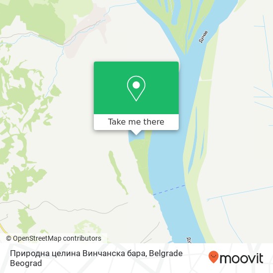 Природна целина Винчанска бара map