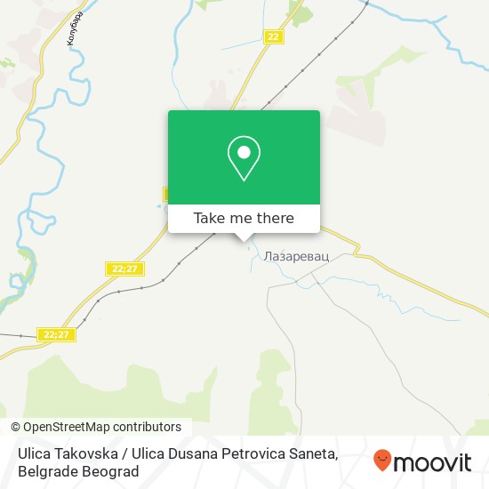 Ulica Takovska / Ulica Dusana Petrovica Saneta map