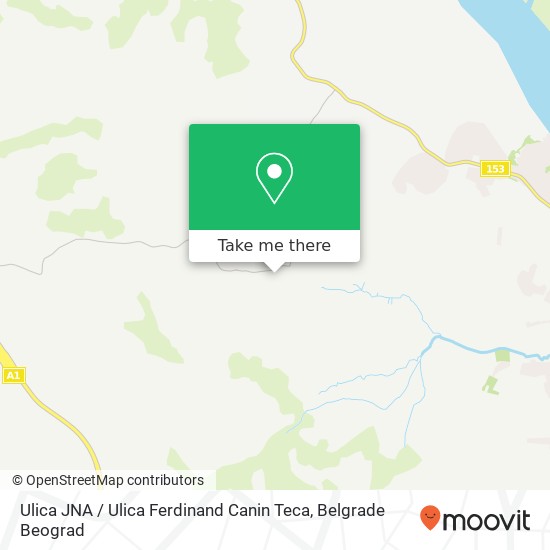 Ulica JNA / Ulica Ferdinand Canin Teca map