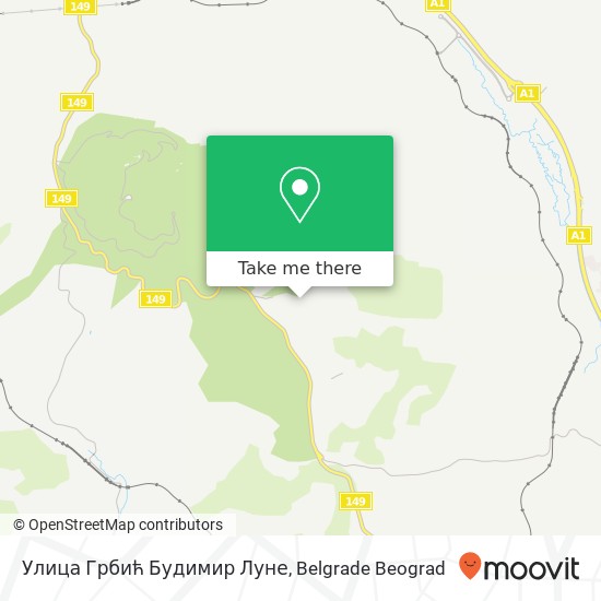 Улица Грбић Будимир Луне map