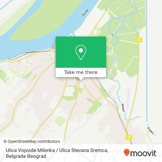 Ulica Vojvode Milenka / Ulica Stevana Sremca map