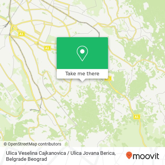 Ulica Veselina Cajkanovica / Ulica Jovana Berica map