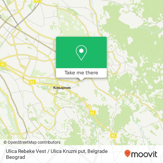 Ulica Rebeke Vest / Ulica Kruzni put map