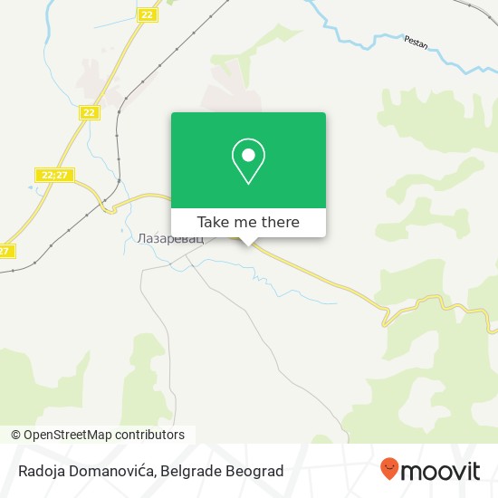 Radoja Domanovića map