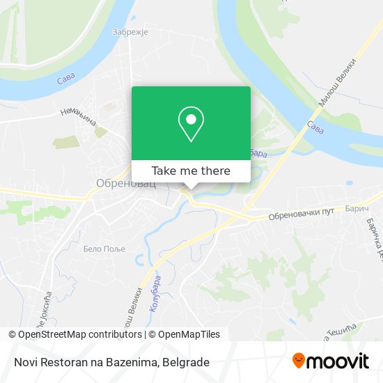 Novi Restoran na Bazenima map