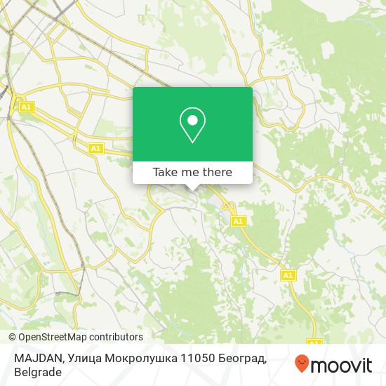 MAJDAN, Улица Мокролушка 11050 Београд map