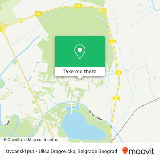 Ovcanski put / Ulica Dragovicka map
