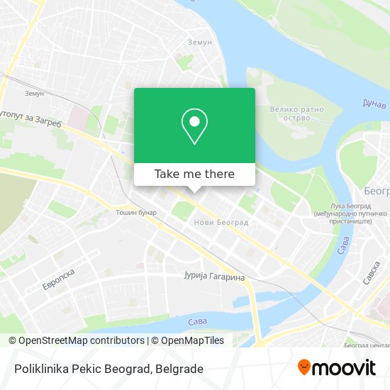 Poliklinika Pekic Beograd map