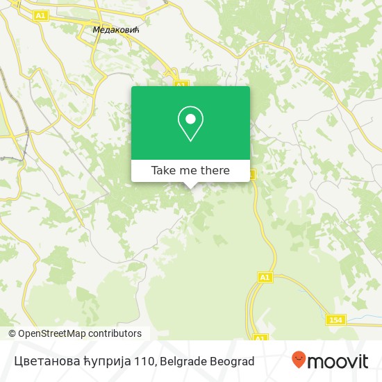 Цветанова ћуприја 110 map