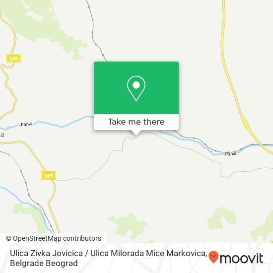 Ulica Zivka Jovicica / Ulica Milorada Mice Markovica map