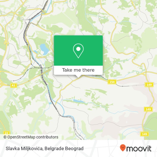 Slavka Miljkovića map