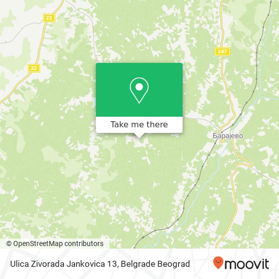 Ulica Zivorada Jankovica 13 map