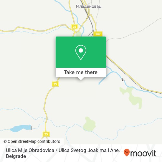 Ulica Mije Obradovica / Ulica Svetog Joakima i Ane map