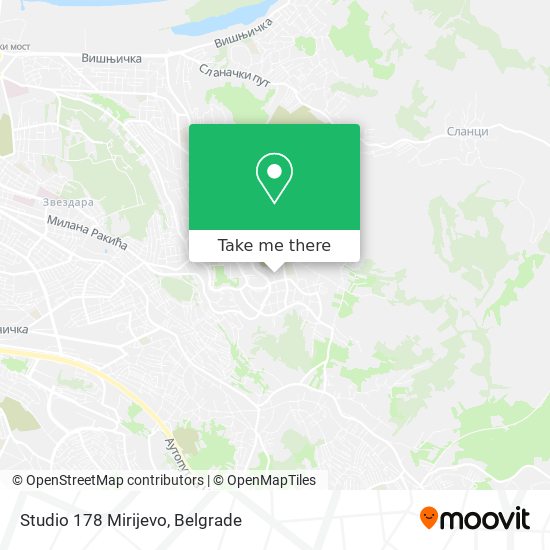 Studio 178 Mirijevo map