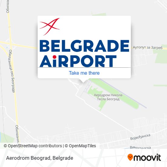 Aerodrom Beograd map