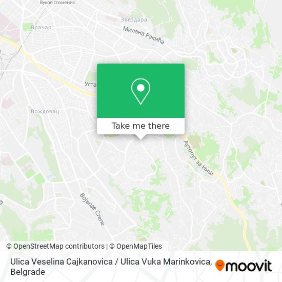 Ulica Veselina Cajkanovica / Ulica Vuka Marinkovica map