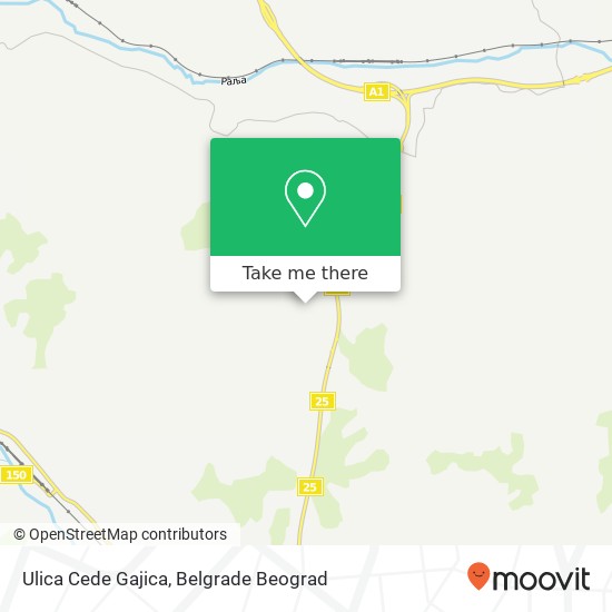 Ulica Cede Gajica map