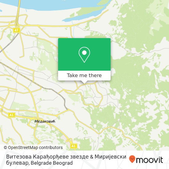 Витезова Карађорђеве звезде & Миријевски булевар map