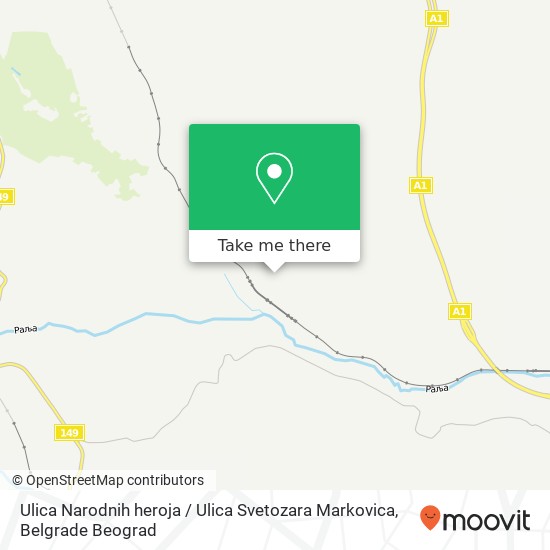 Ulica Narodnih heroja / Ulica Svetozara Markovica map