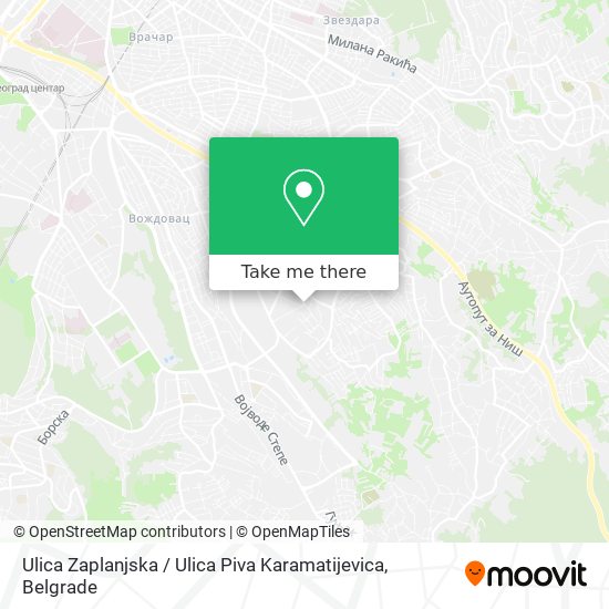 Ulica Zaplanjska / Ulica Piva Karamatijevica map