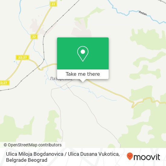 Ulica Miloja Bogdanovica / Ulica Dusana Vukotica map