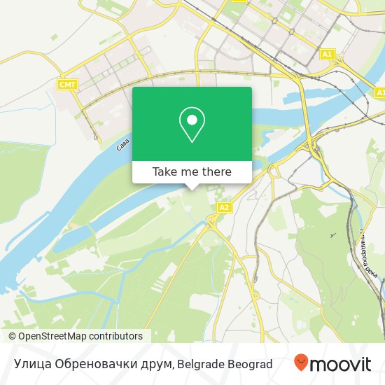 Улица Обреновачки друм map