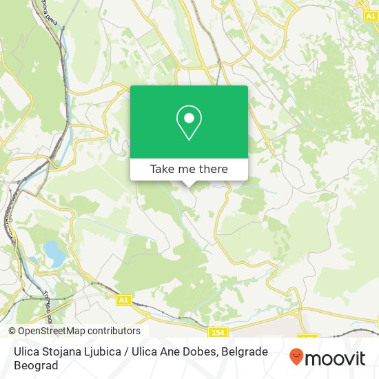 Ulica Stojana Ljubica / Ulica Ane Dobes map