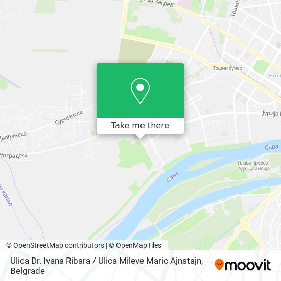 Ulica Dr. Ivana Ribara / Ulica Mileve Maric Ajnstajn map