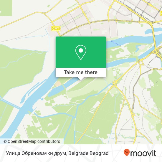 Улица Обреновачки друм map