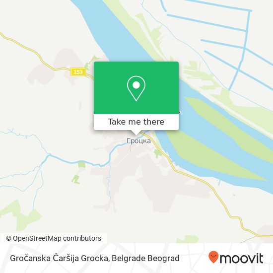 Gročanska Čaršija Grocka map