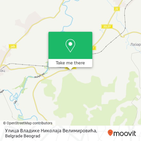 Улица Владике Николаја Велимировића map