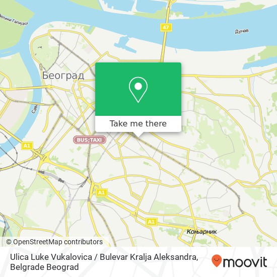 Ulica Luke Vukalovica / Bulevar Kralja Aleksandra map