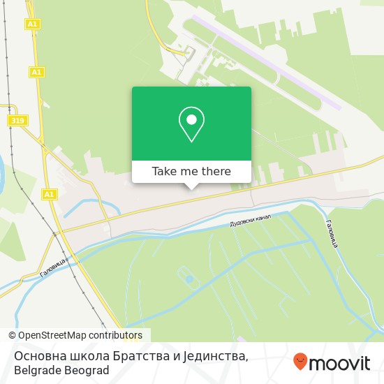 Основна школа Братства и Јединства map