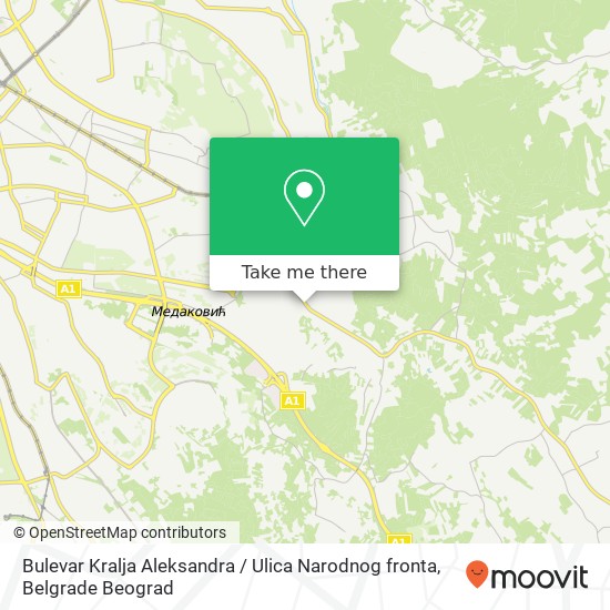 Bulevar Kralja Aleksandra / Ulica Narodnog fronta map