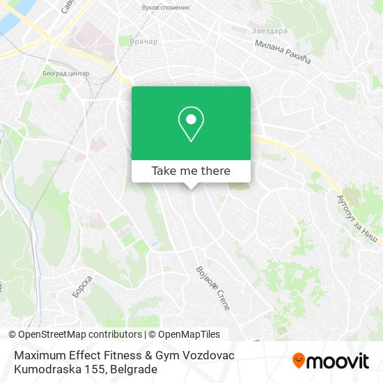 Maximum Effect Fitness & Gym Vozdovac Kumodraska 155 map