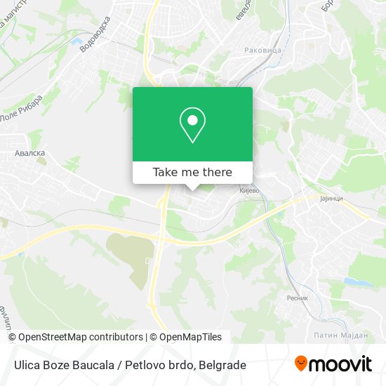 Ulica Boze Baucala / Petlovo brdo map