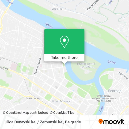 Ulica Dunavski kej / Zemunski kej map